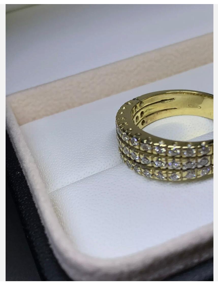 Modern 1.10ct Diamond Chunky Solitaire Engagement Ring 18ct Yellow Gold 7.4g For Sale