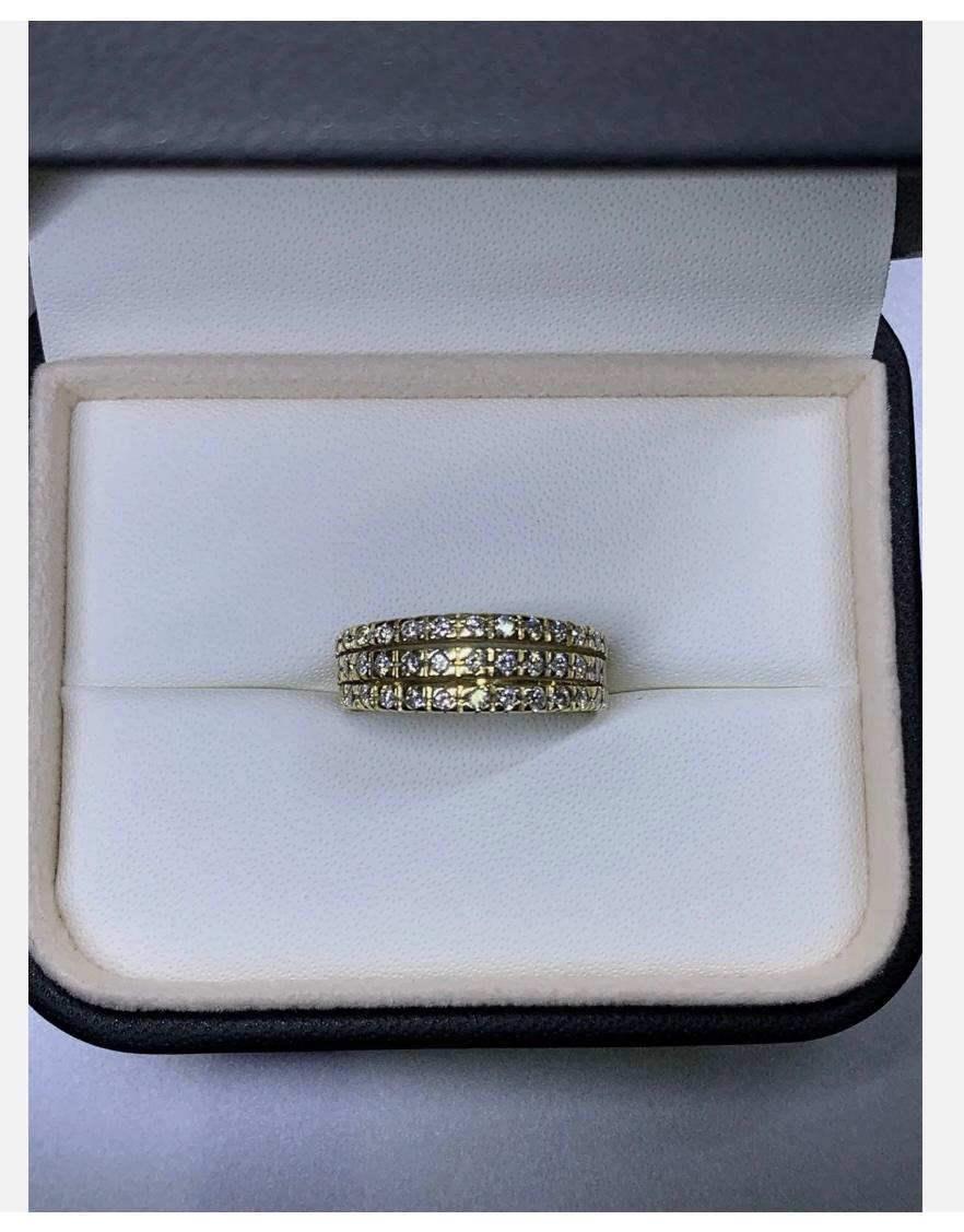 Round Cut 1.10ct Diamond Chunky Solitaire Engagement Ring 18ct Yellow Gold 7.4g For Sale