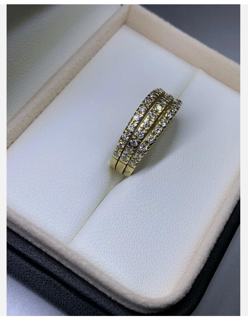1.10ct Diamond Chunky Solitaire Engagement Ring 18ct Yellow Gold 7.4g For Sale 3