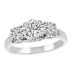 1.10ct Diamond Platinum Three Stone Ring