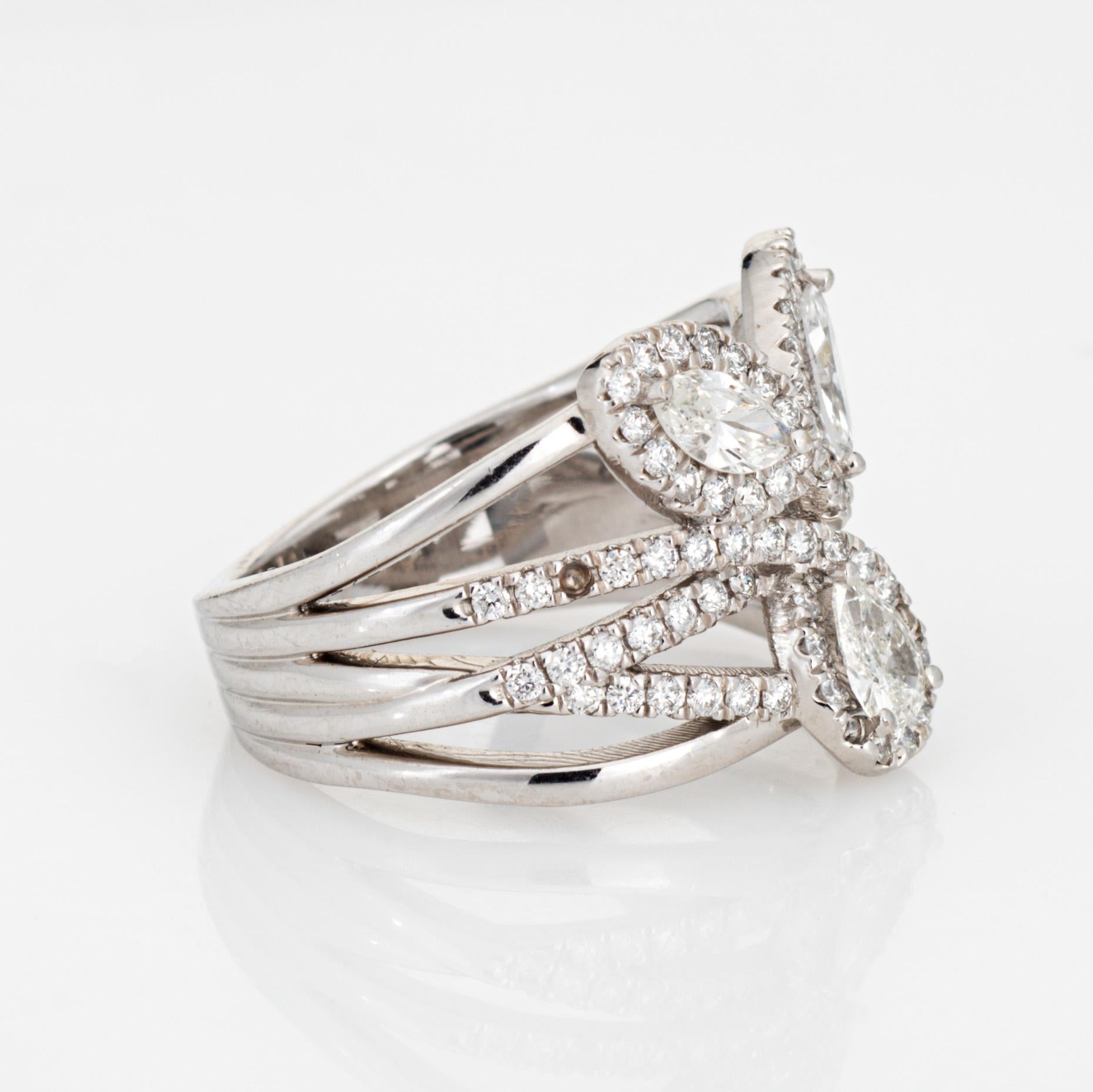 1.10ct Anillo Diamante Tallas Mixtas Sz 7 Banda Ancha Contemporary Estate Jewelry Moderno en venta
