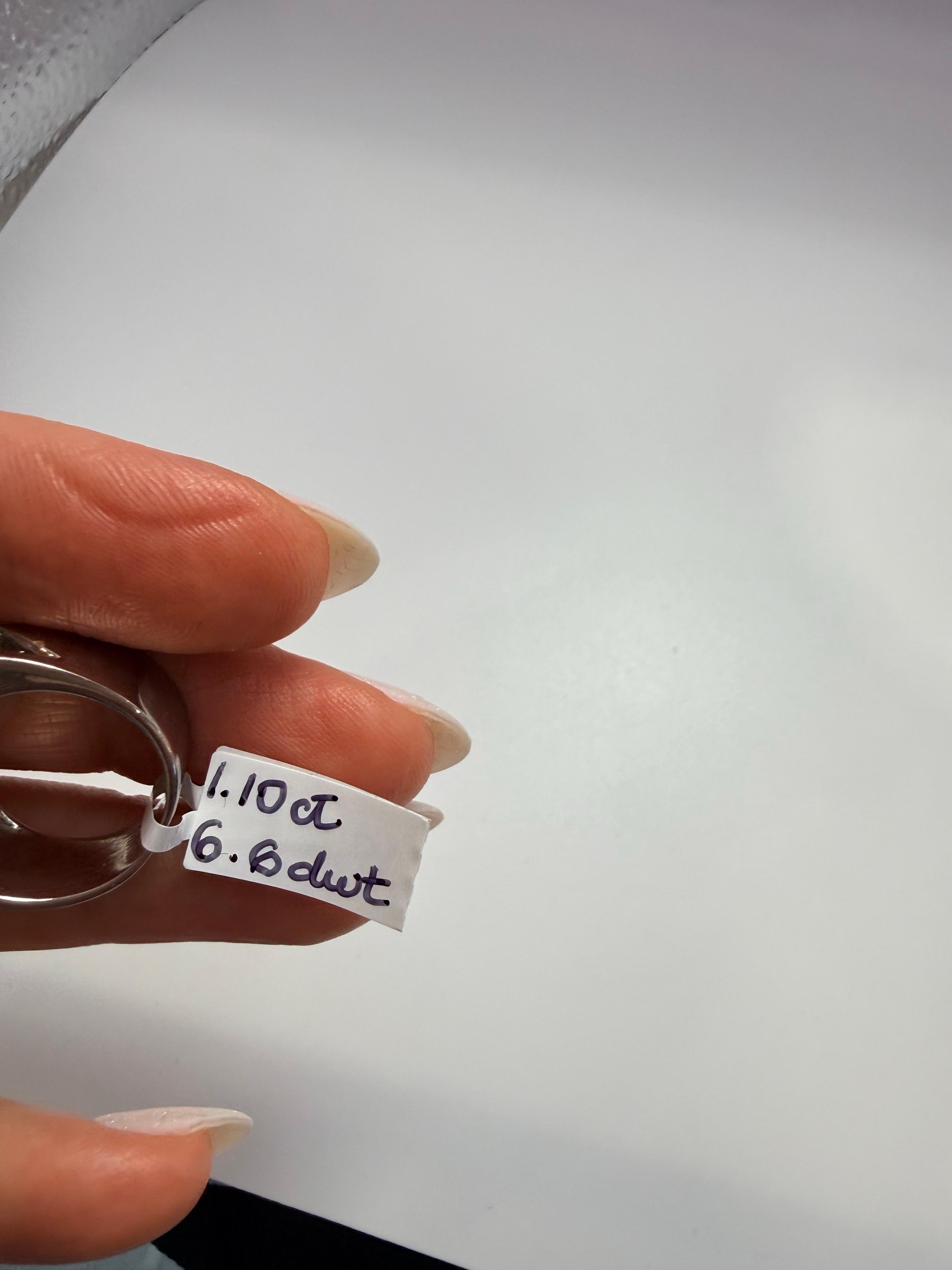 Bague en diamant de 1,10 ct Bague en diamant à large tête Bague en diamant canari 18KT en vente 3