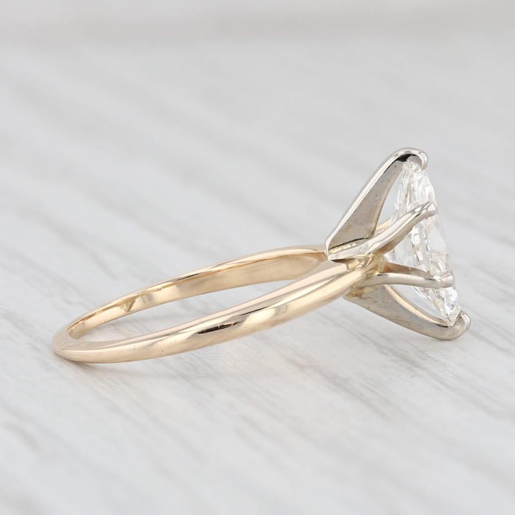 Women's 1.10ct Diamond Solitaire Ring 14k Yellow Gold Marquise Size 4.75 Engagement For Sale
