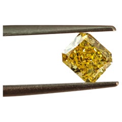 1.10ct Fancy Vivid Yellow Natural Diamond, Radiant Cut, GIA Certified, Fine Jewe