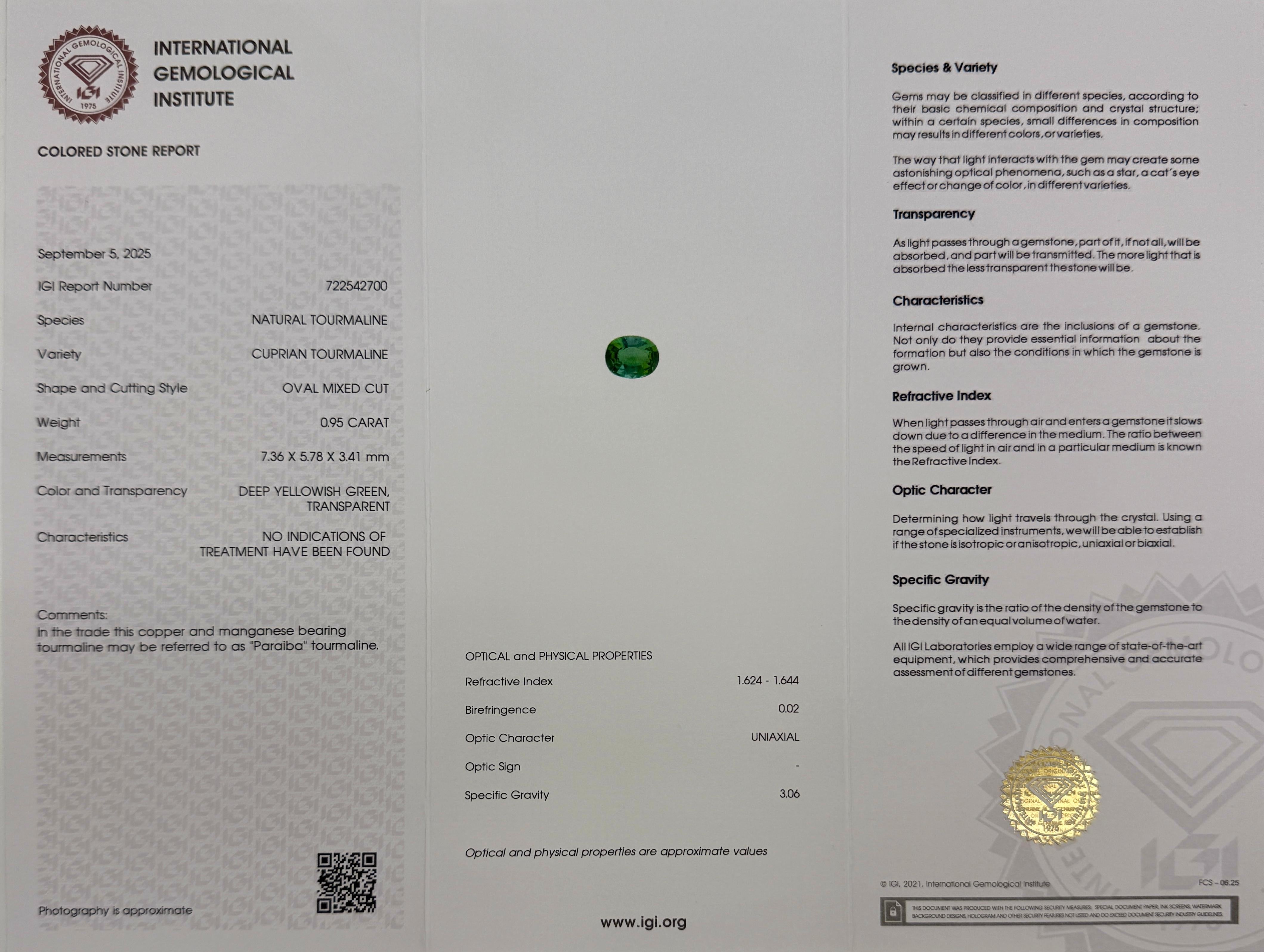 Taglio ovale Anello aureolato in platino con diamante e tormalina verde Paraiba Cuprian certificata IGI da 1,10 ct. in vendita