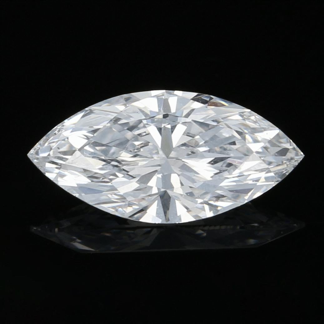 1.10 Carat Loose Diamond, Marquise Cut GIA Graded Solitaire SI1 D In Excellent Condition In Greensboro, NC