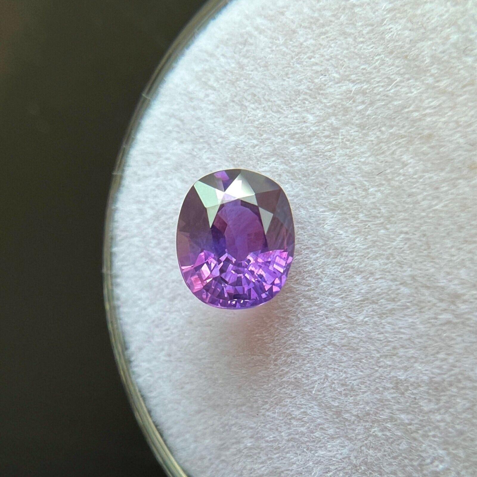 1,10ct Zafiro natural rosa profundo púrpura talla cojín gema suelta 6,4x5,3mm en Nuevo estado para la venta en Birmingham, GB