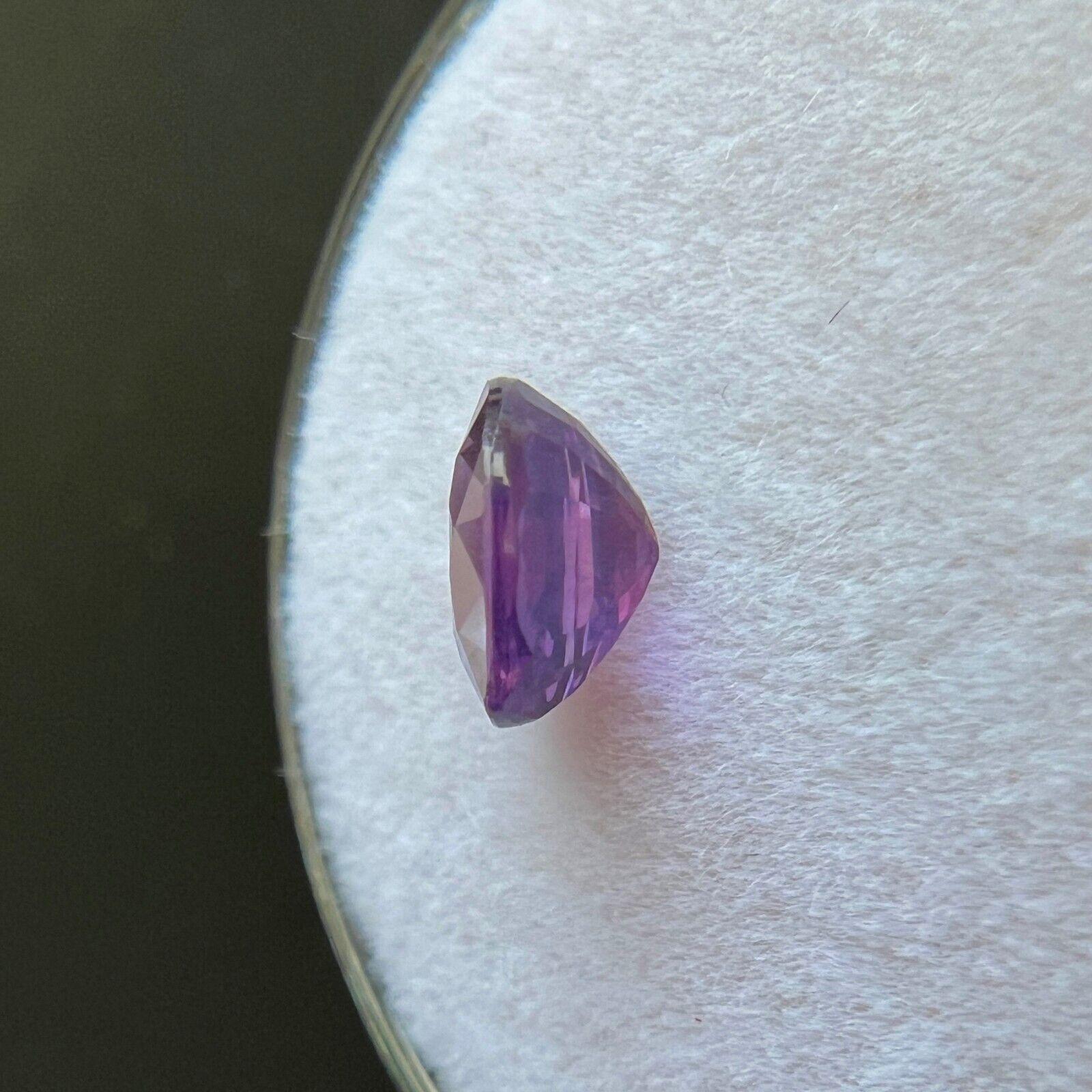 1,10ct Zafiro natural rosa profundo púrpura talla cojín gema suelta 6,4x5,3mm en venta 1