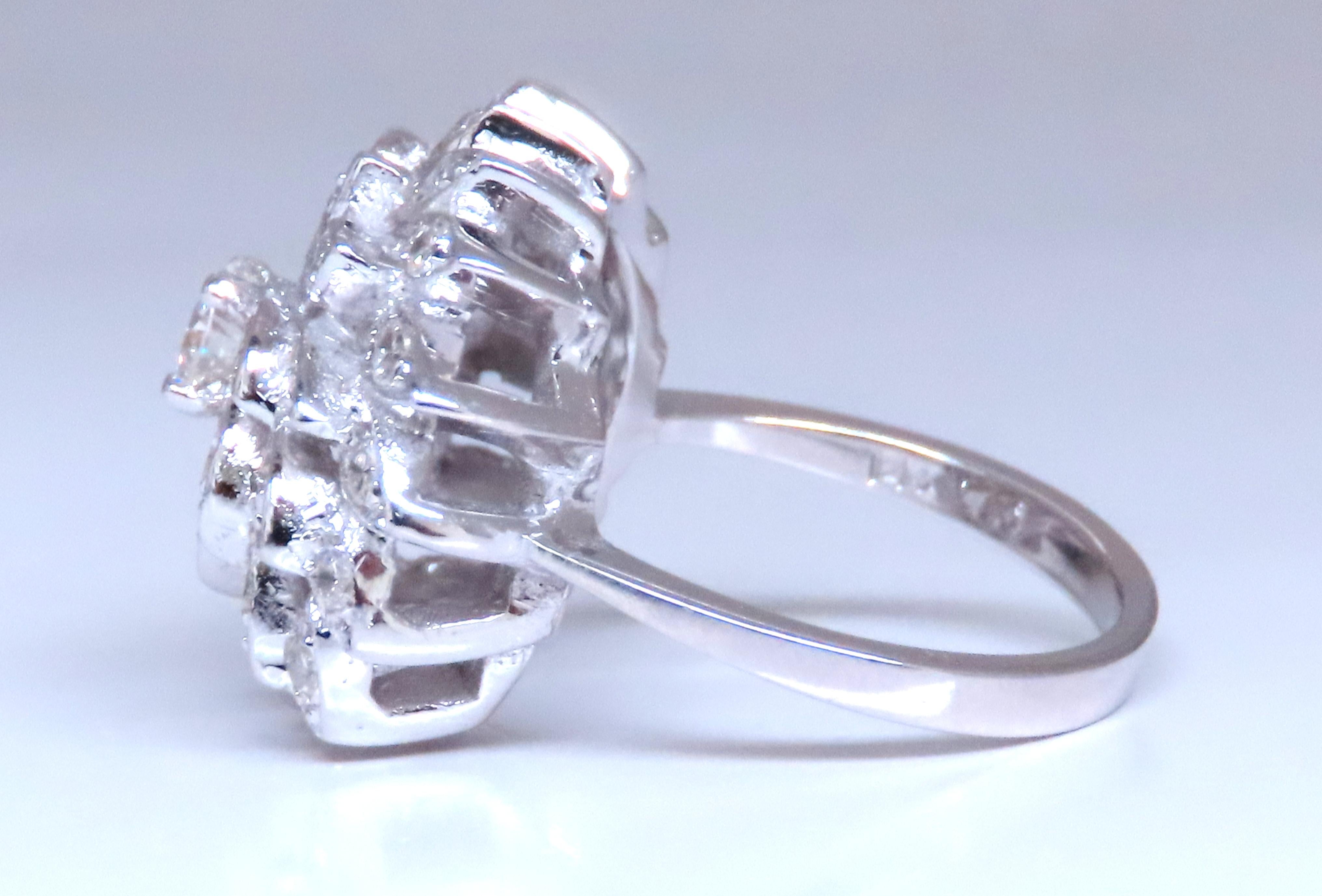 1,10ct natürliche Diamanten Cluster kreisförmige Dome Ring 14kt 12427 (Rundschliff) im Angebot
