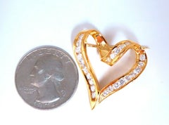 1.10ct Natural Diamonds Heart Pin 14kt