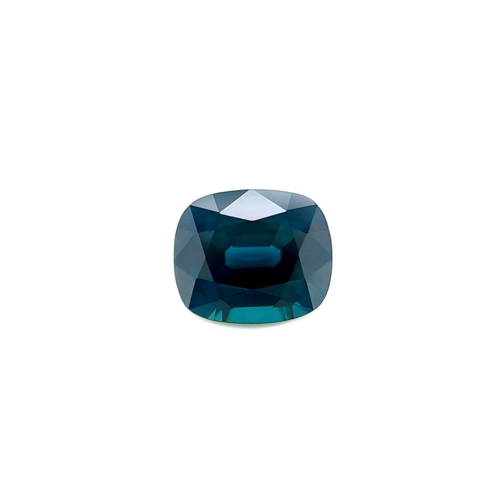 1.10ct Teal Blauer Saphir Unbehandelt GRA Zertifiziert Kissenschliff Keine Hitze 6.4x5.4mm