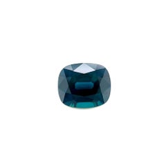 1.10 Carat Teal Blue Sapphire Untreated GRA Certified Cushion Cut No Heat