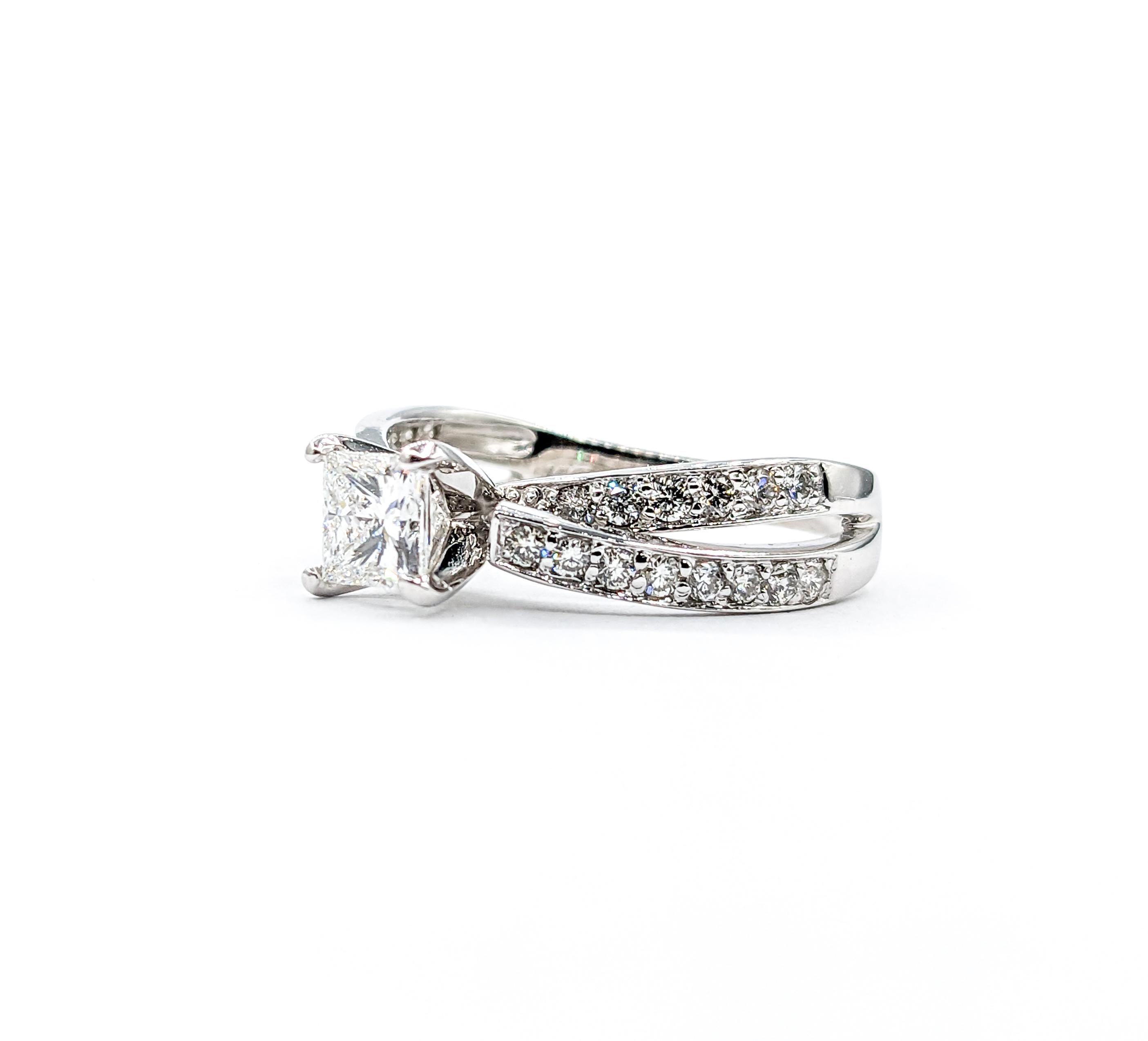 1,10 Karat Diamant-Verlobungsring aus Weißgold im Angebot 6