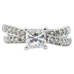 1.10ctw Diamond Engagement Ring In White Gold