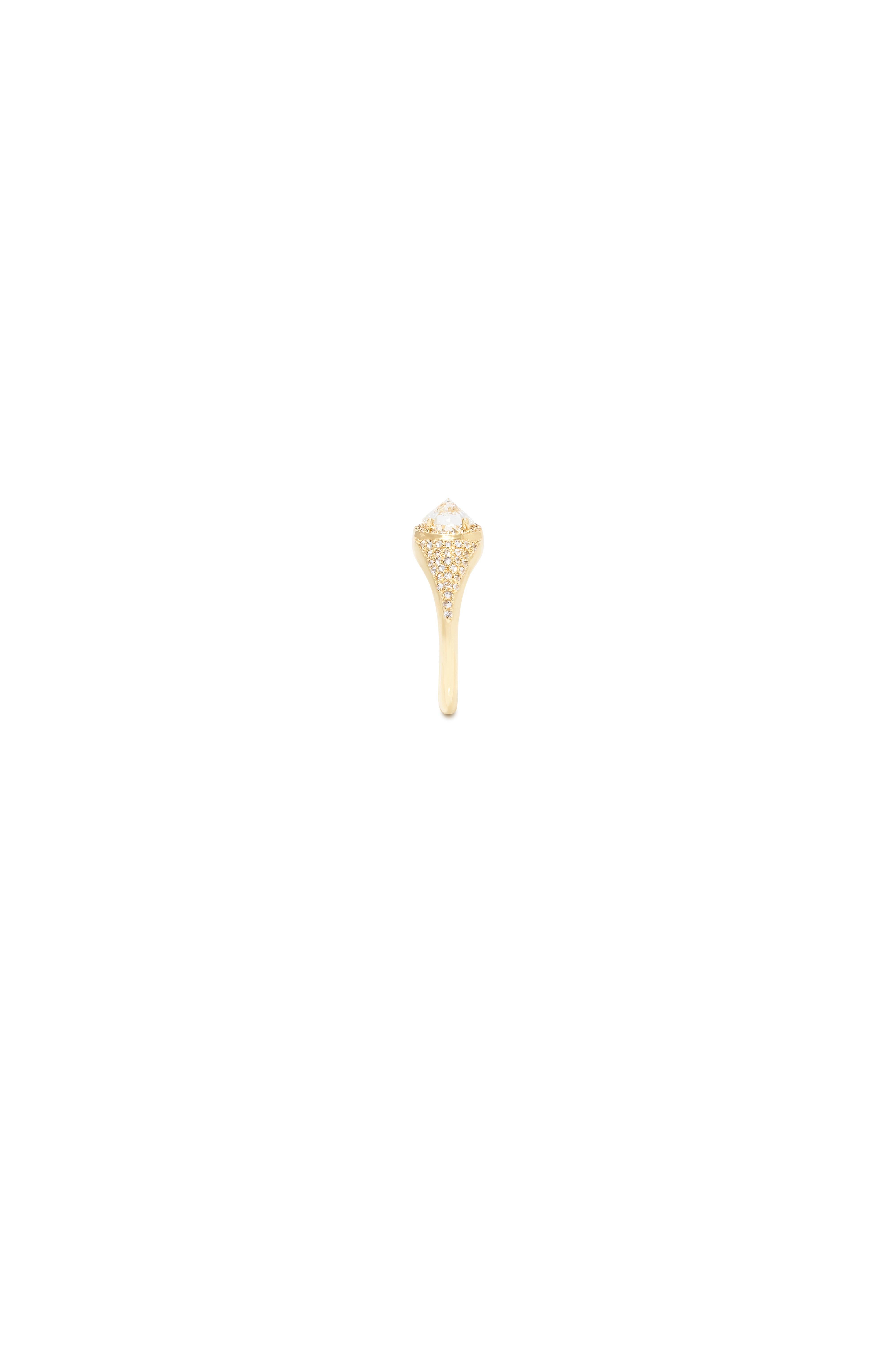 For Sale:  1.11 Carat Canadian Diamond Gold Signet Ring 2