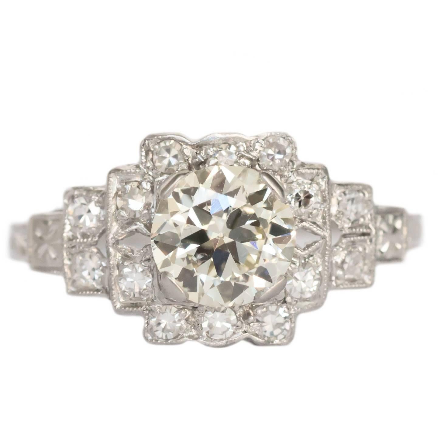 1.11 Carat Diamond Platinum Engagement Ring