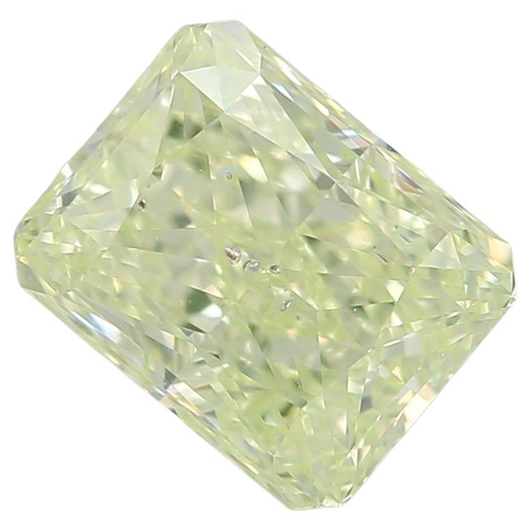 1.11-CARAT, FANCY YELLOW GREEN, Radiant, SI2-CLARITY, GIA , SKU-7550 For Sale