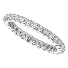 1,11 Karat natürlicher Diamant Ewigkeitsring G SI 14K Weißgold