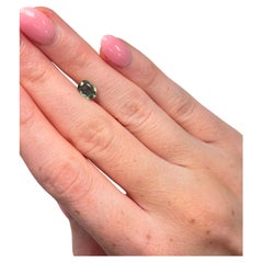 1.11 Carat Oval-Cut Natural Rich Forest Green Sapphire Loose Gemstone