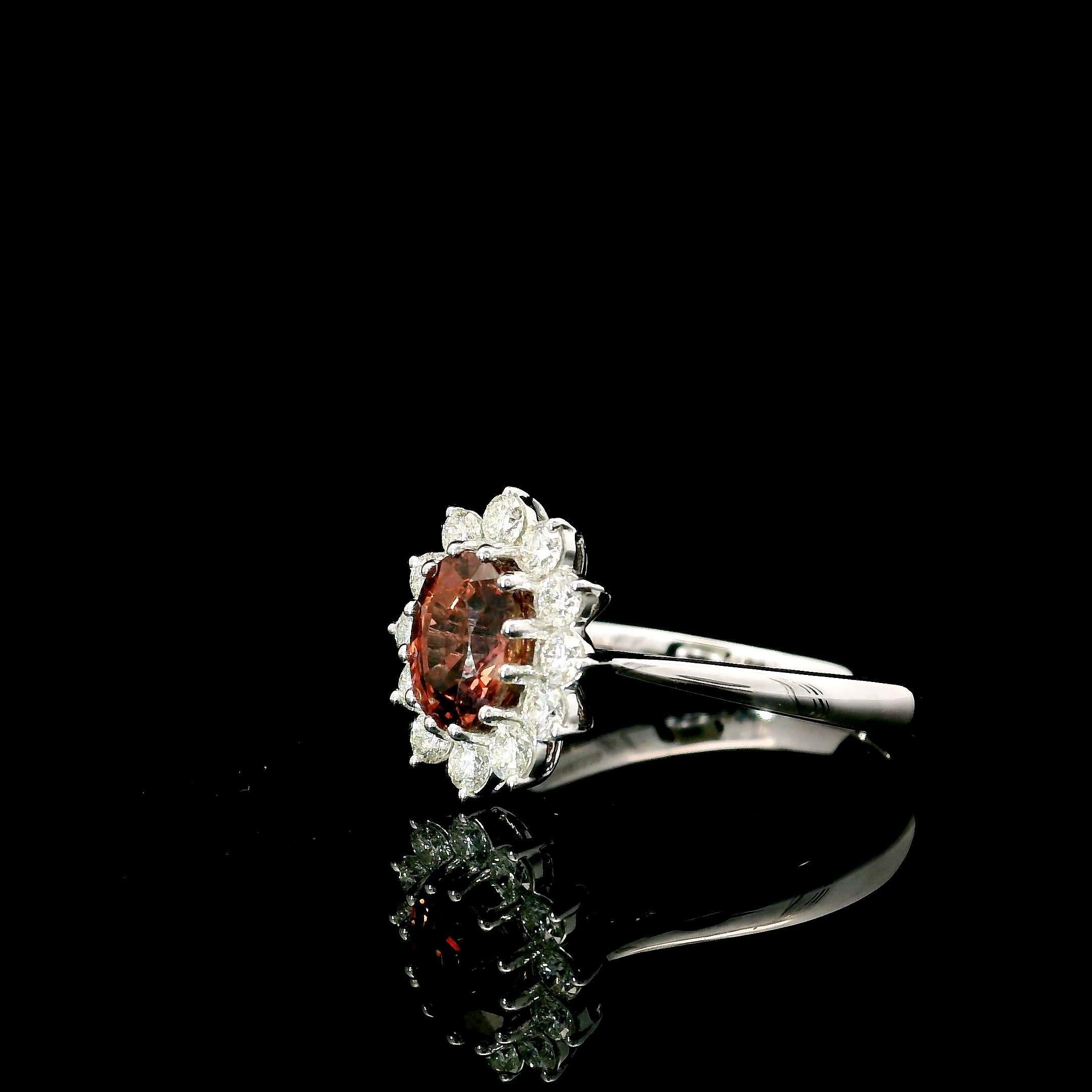 Anello con zaffiro e diamante da 1,11 carati In condizioni Nuovo in vendita a บางรัก, TH