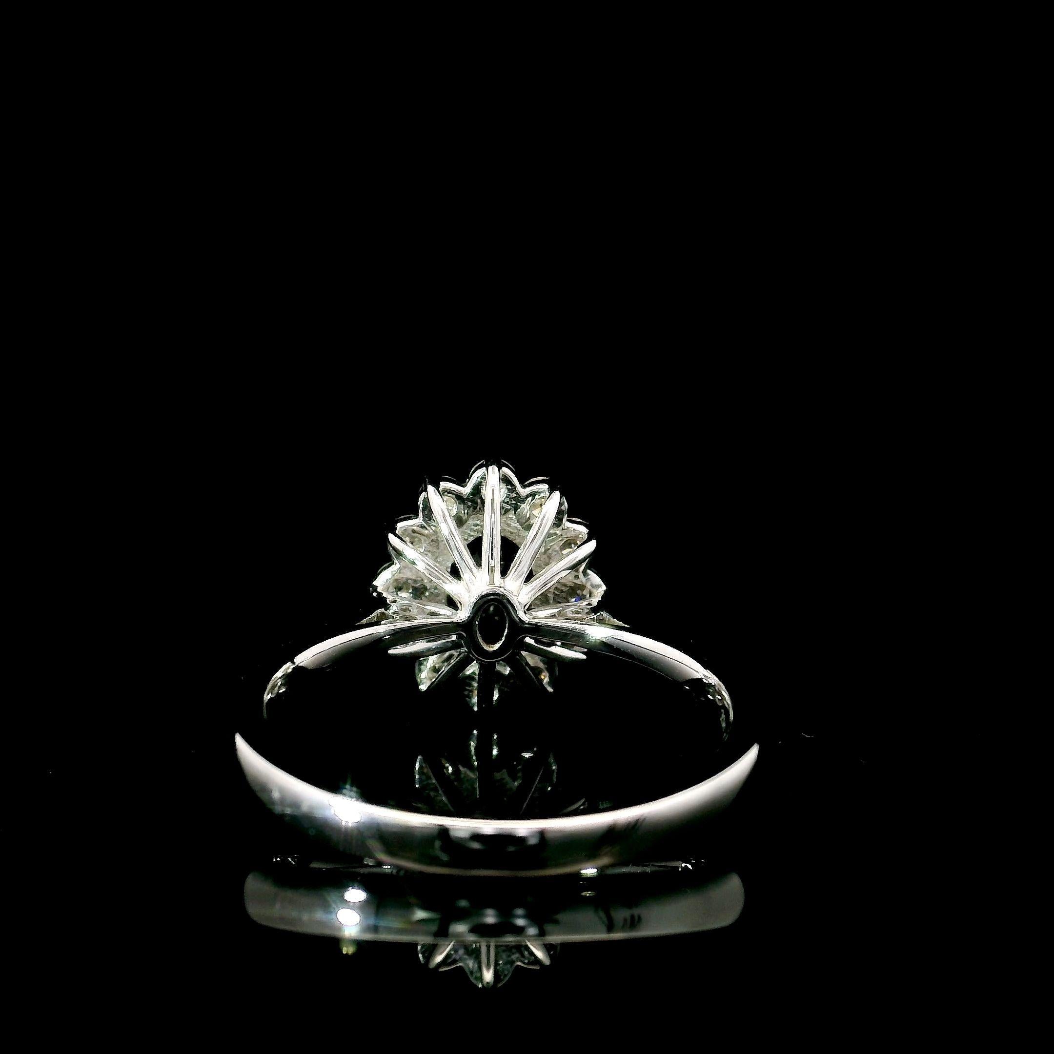 da uomo o donna Anello con zaffiro e diamante da 1,11 carati in vendita