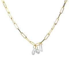 1.11 Carat Total Weight Floating Diamond Necklace or Pendant in 14k Yellow Gold