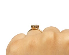 1.11 Carat Total Weight Victorian Diamond 14 Karat Yellow Gold Engagement Ring