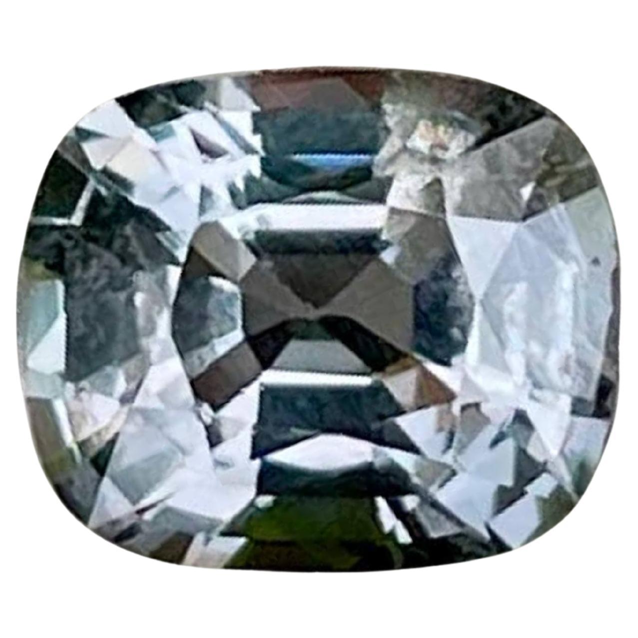 1.11 Carats Gray Loose Burmese Spinel Stone Cushion Cut Natural Gemstone