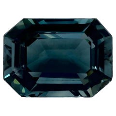 Saphir bleu taille octogonale 1.11 carats, pierre précieuse