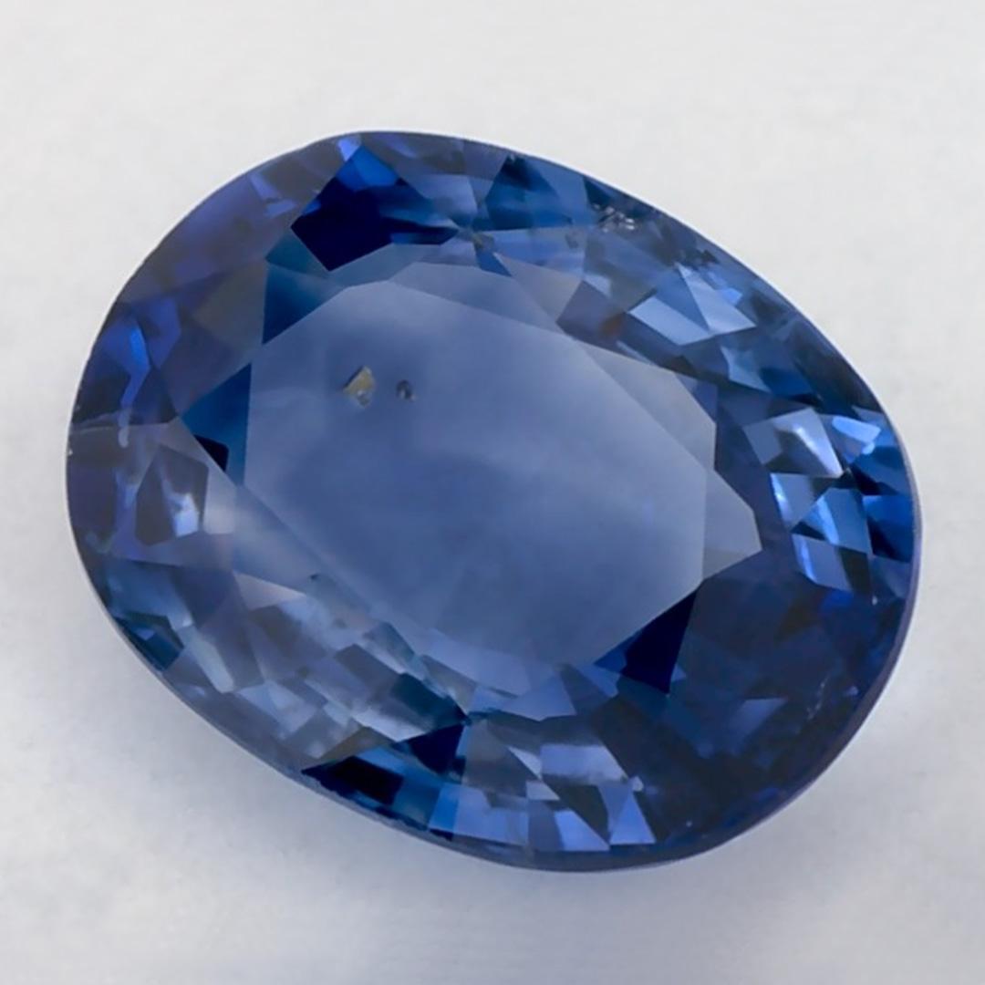 Taille ovale 1.11 Ct Blue Sapphire Oval Loose Gemstone (Saphir bleu ovale en vrac) en vente