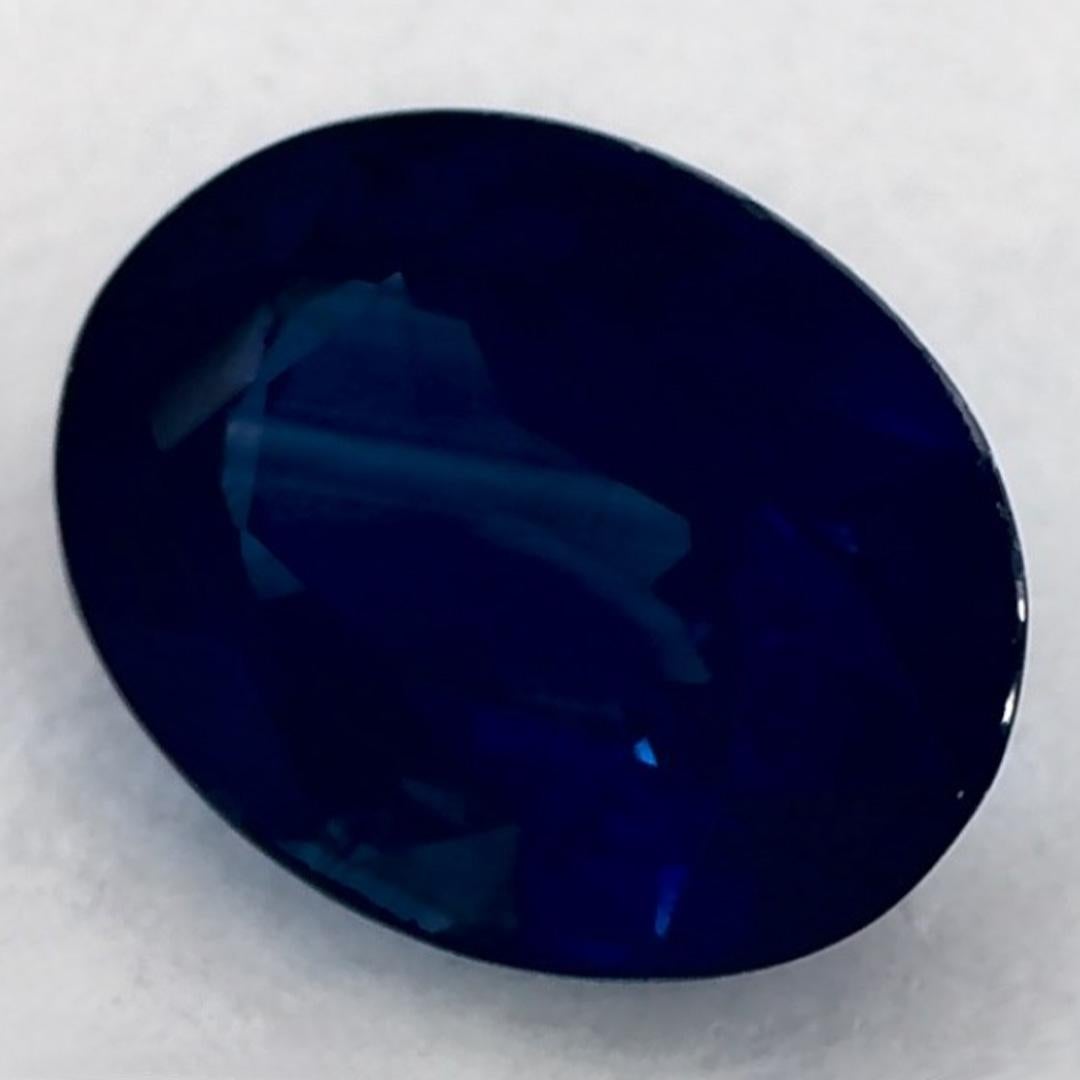 Taglio ovale 1.11 carati di zaffiro blu ovale sfuso in vendita