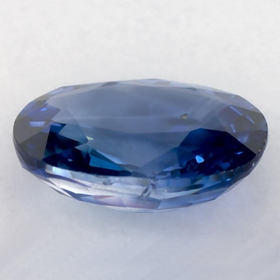 1.11 Ct Blue Sapphire Oval Loose Gemstone In New Condition For Sale In Fort Lee, NJ