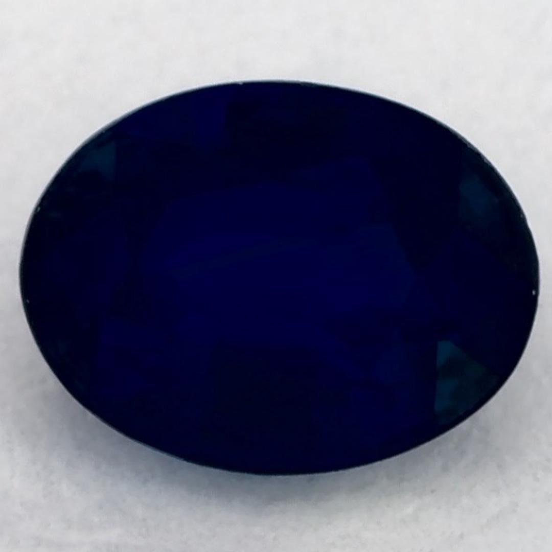 1.11 carati di zaffiro blu ovale sfuso in vendita