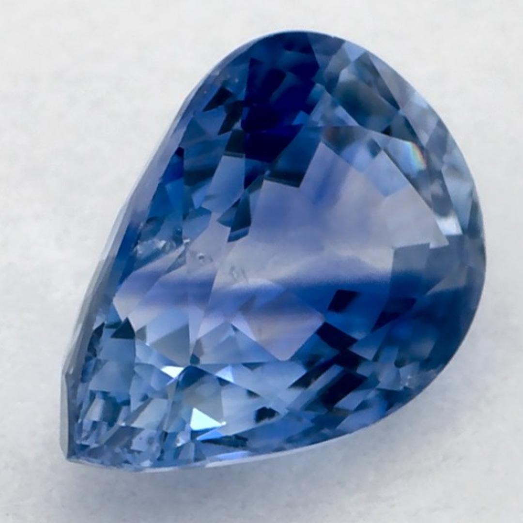 1.11 Karat Blauer Saphir Birne Loser Edelstein (Tropfenschliff) im Angebot