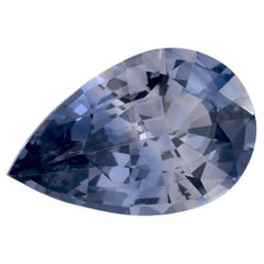 1.11 carati di zaffiro blu a forma di pera sciolto