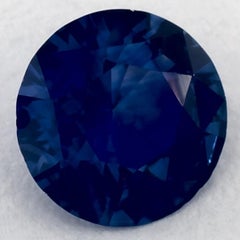 1.11 Ct Blue Sapphire Round Loose Gemstone