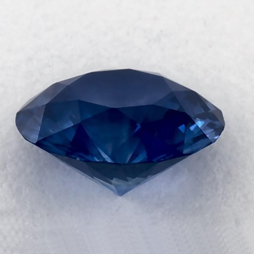 1.11 carati di zaffiro blu rotondo sfuso In condizioni Nuovo in vendita a Fort Lee, NJ