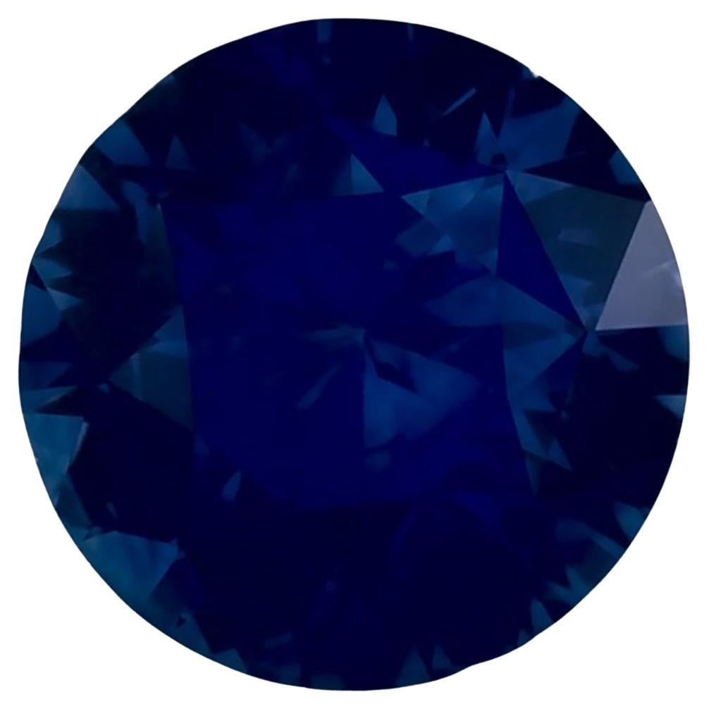 1.11 Ct Blue Sapphire Round Loose Gemstone