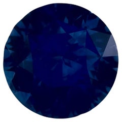 1.11 Karat Blauer runder Saphir, loser Edelstein