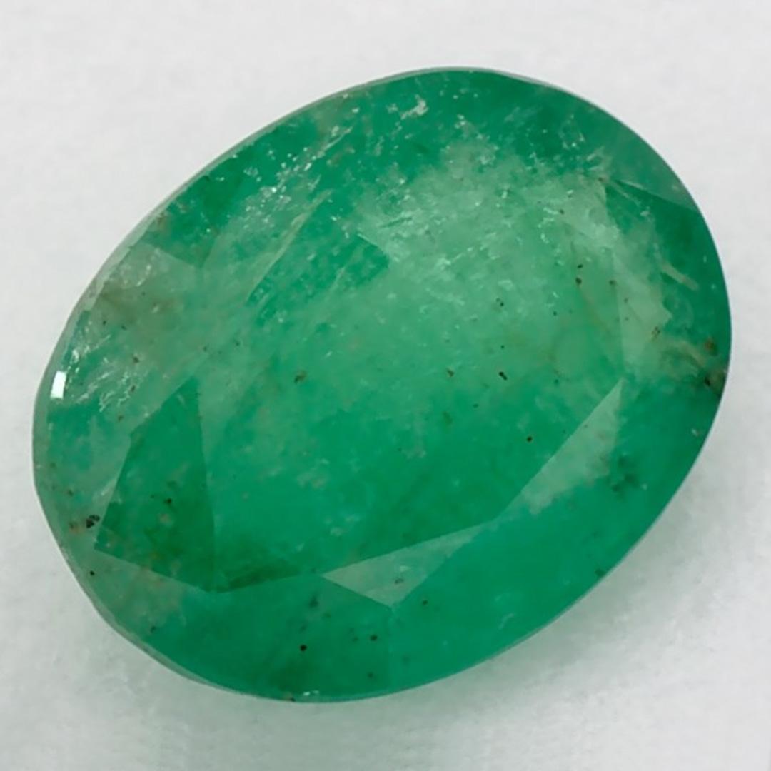 1.11 Karat Smaragd Oval Loser Edelstein (Ovalschliff) im Angebot