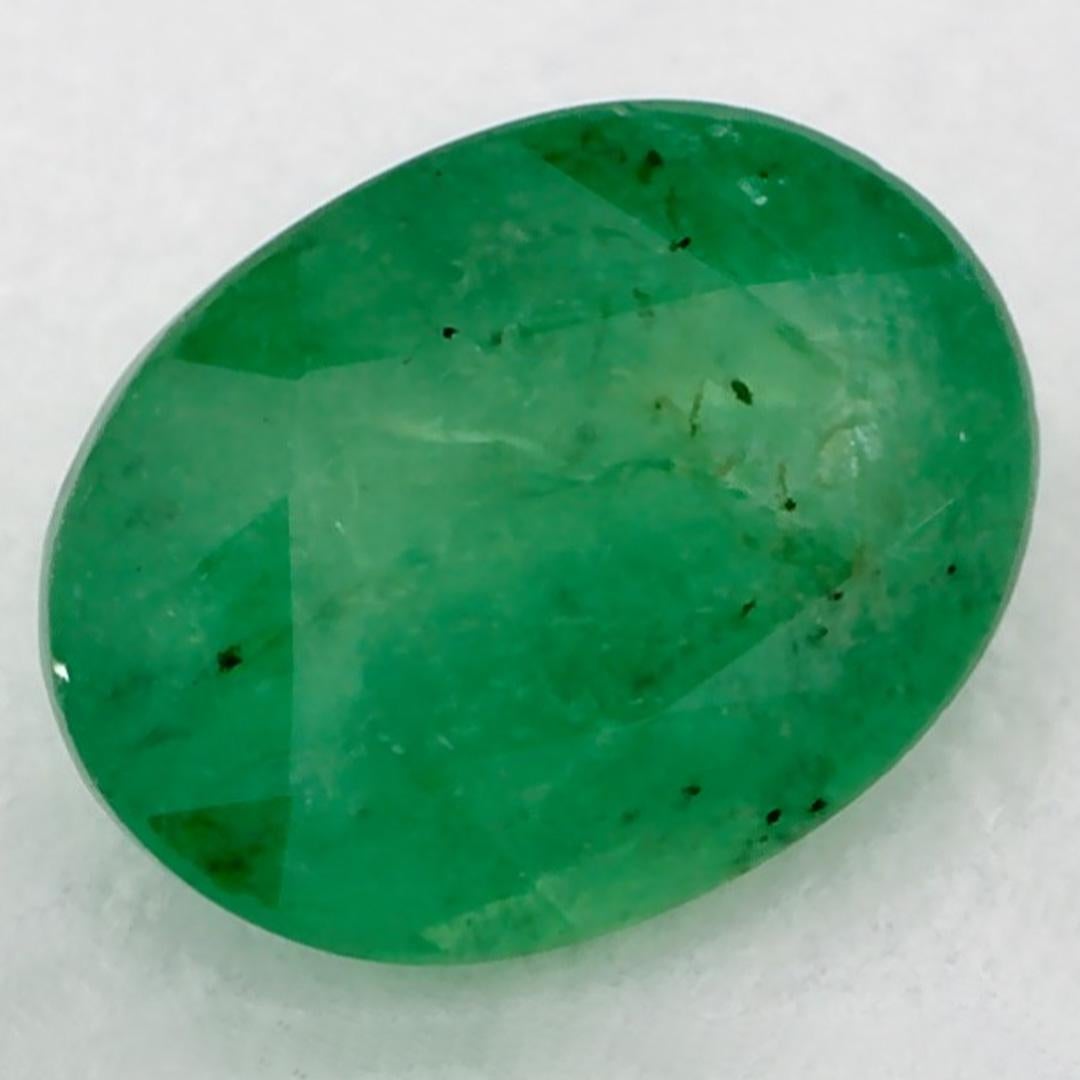 1.11 Karat Smaragd Oval Loser Edelstein (Ovalschliff) im Angebot