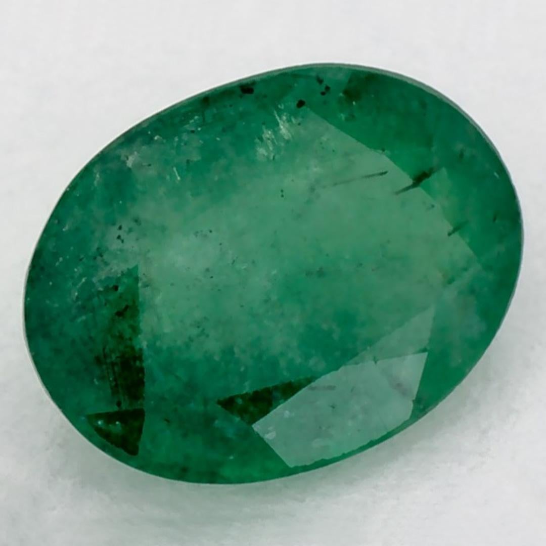 1.11 Karat Smaragd Oval Loser Edelstein (Ovalschliff) im Angebot