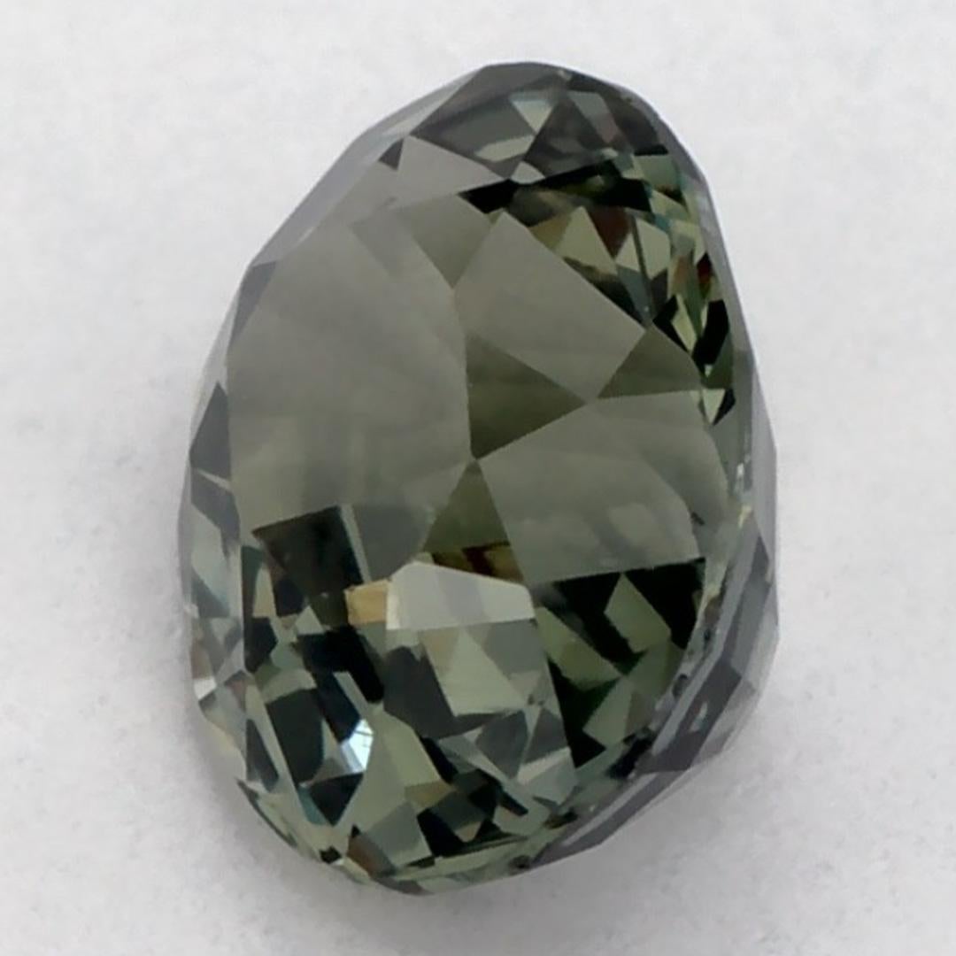 1.11 Karat Grüner Saphir Oval Loser Edelstein Damen im Angebot