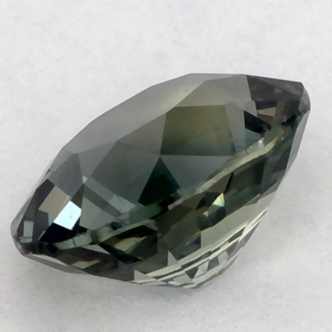 1.11 Karat Grüner Saphir Oval Loser Edelstein im Angebot 3