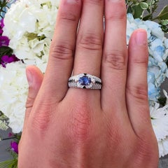 1.11-ct No Heat Color Change Sapphire Diamond Ring