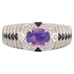 1.11-ct No Heat Color Change Sapphire Diamond Ring