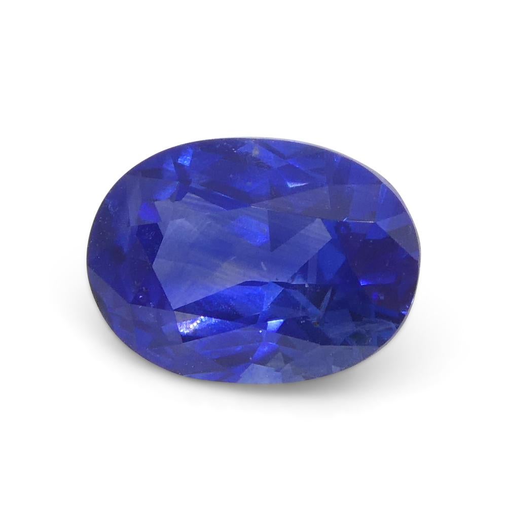 1.11 Ct Oval Blue Sapphire IGI Certified For Sale 4