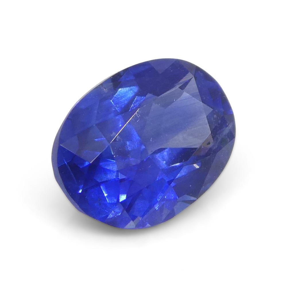1.11 Ct Oval Blue Sapphire IGI Certified For Sale 5