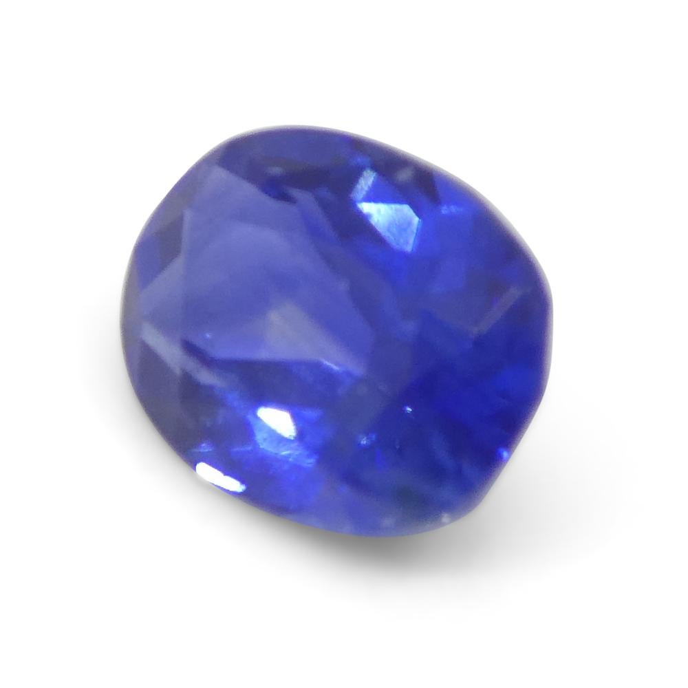 1.11 Ct Oval Blue Sapphire IGI Certified For Sale 7