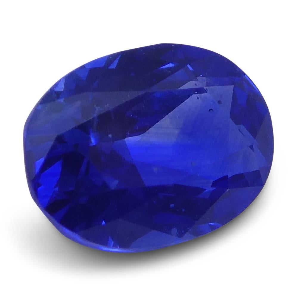 1.11 Ct Oval Blue Sapphire IGI Certified 1
